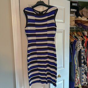 Calvin Klein Woven Geometric Knit Dress